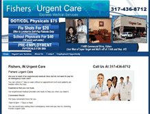 Tablet Screenshot of fishersurgentcare.com